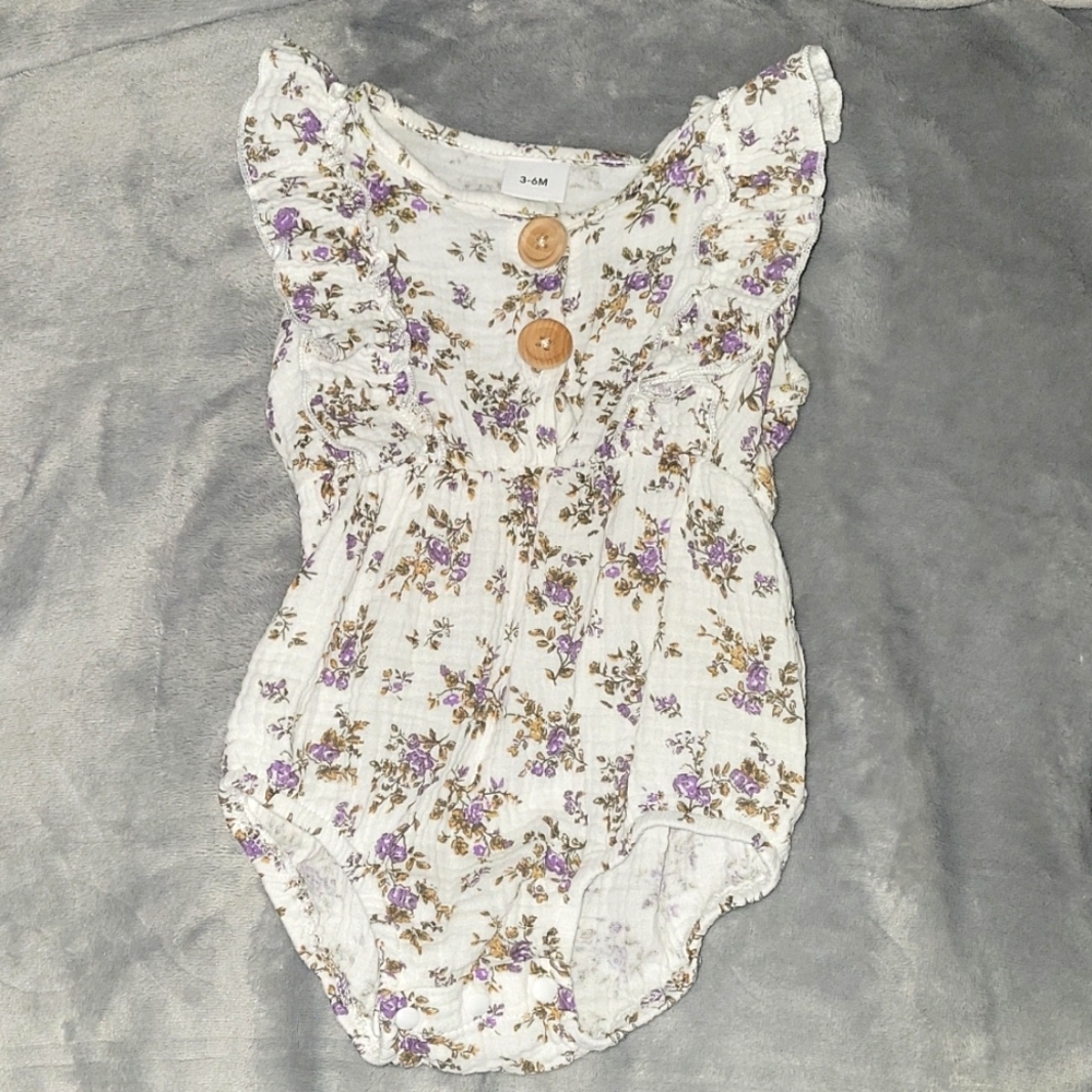 3-6m Floral Romper
